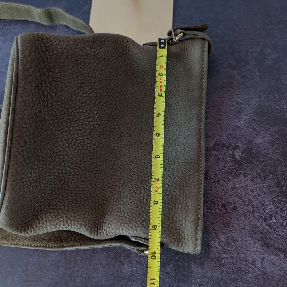 COACH RARE Vintage 1995 Pebbled Leather Olive Green Bucket N5M‑4933 w/ Dusty - Picture 14 of 16